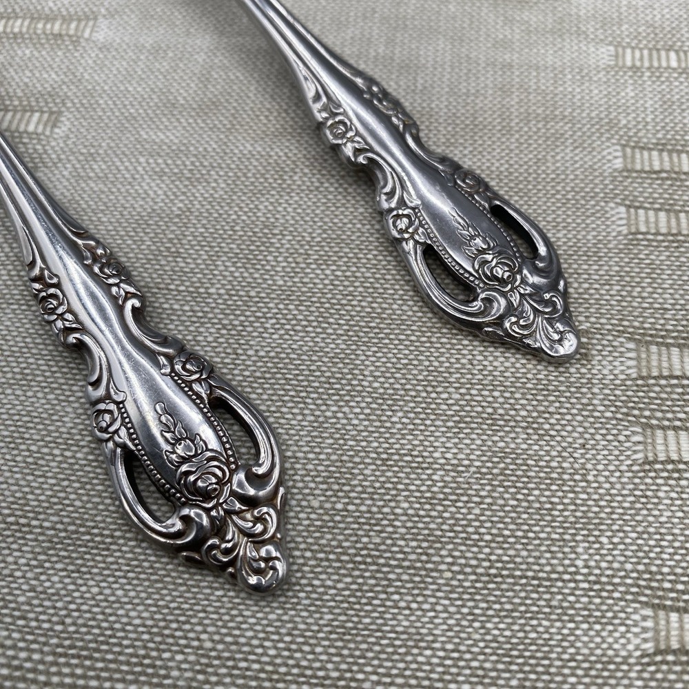 Oneida Community BRAHMS Teaspoons 2pcs Stainless Flatware Spoons 6" - Picture 2 of 5
